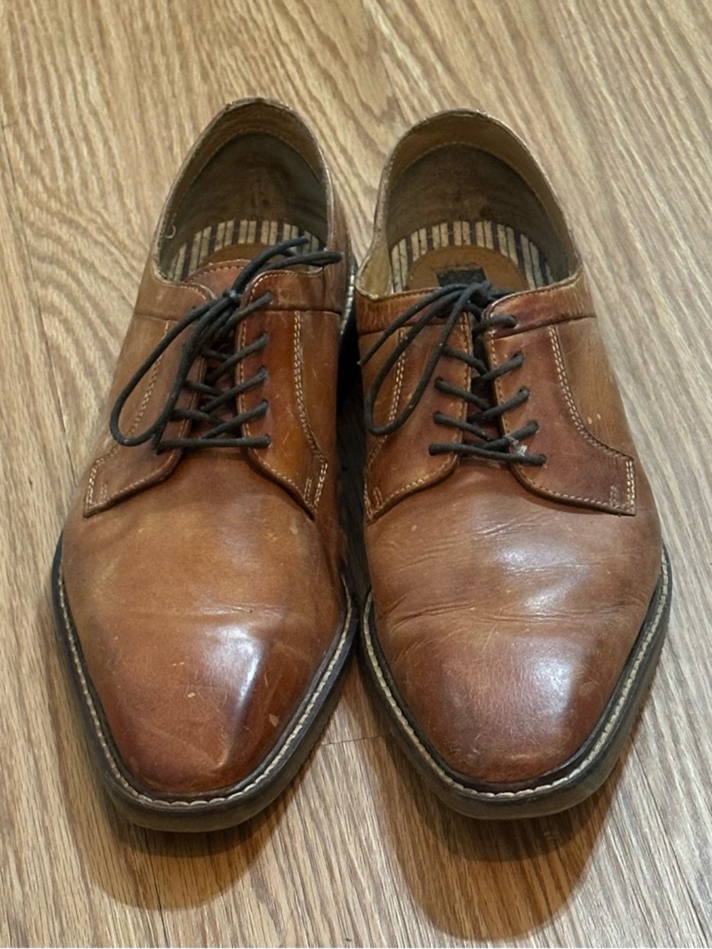 Giorgio Brutini Men’s 12 Oxfords Lace Up Dress Shoes Brown Leather Casual